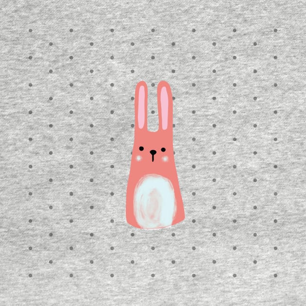 Happy rabbit in polka dots by bigmomentsdesign